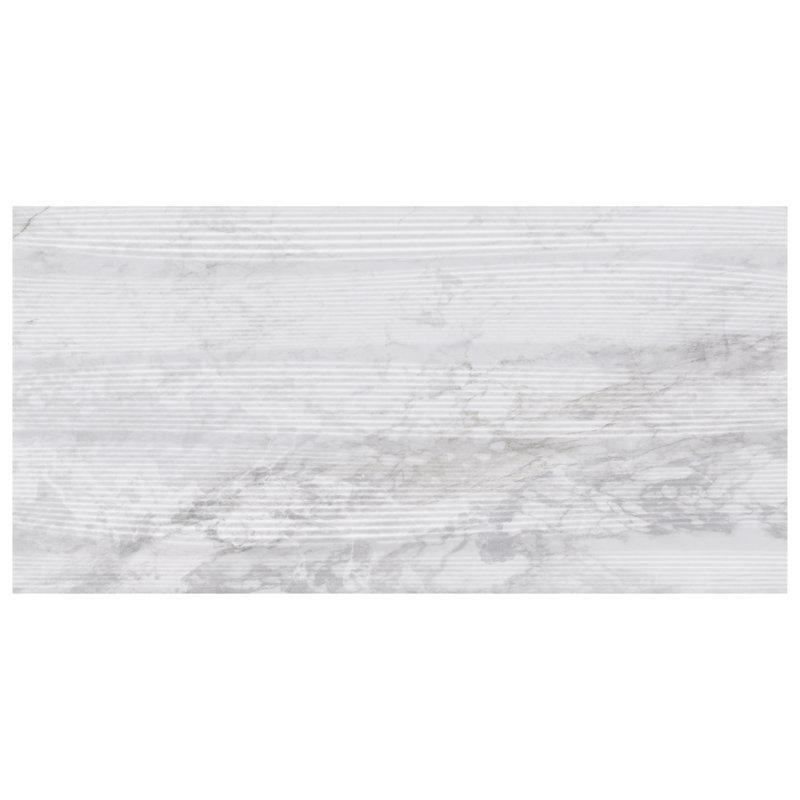 Autograph Vibe 24X48 3D TeXtured Marble Look Matte Porcelain Tile, Caldia Oro White