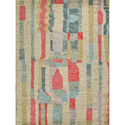 Marrakesh hand-knotted Wool Red/Yellow/Multi Area Rug
