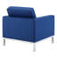 Fauteuil capitonné en cuir végétalien Loft-2015567501