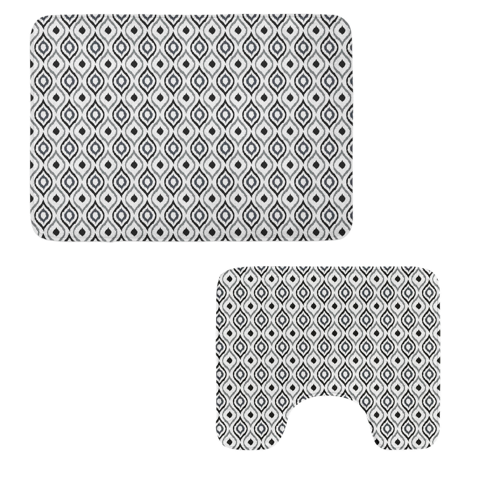George Oliver Peacock Bathroom Rug Set 2 Pieces Rectangle & Contour ...