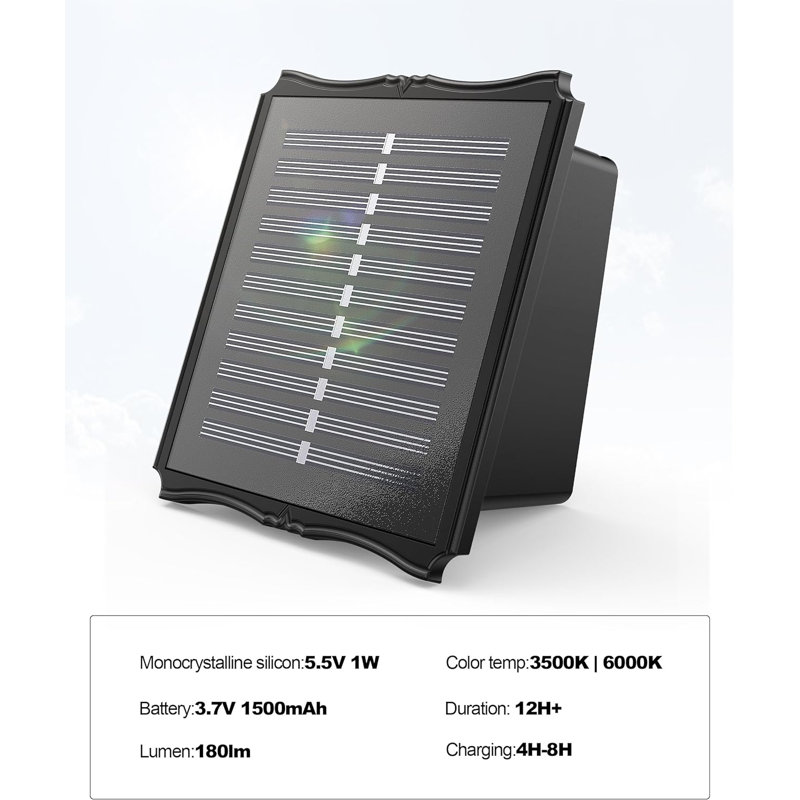 4.7'' Solar Powered Integrated LED Accent