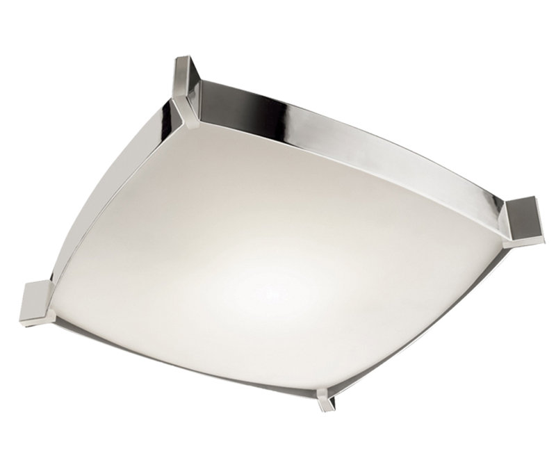 plafonnier encastré géométrique 4 lumières unique  Linea, H 4,5 po x l 19,75 po x P 19,75 po