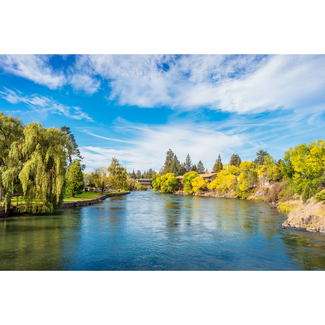 Park und Deschutes River - Leinwandbild