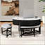 Table basse à plateau relevable en MDF avec rangement et 3 repose-pieds - Conception moderne peu encombrante pour le salon-1711124622