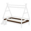 Lit plateforme double avec escaliers, structure de lit pour enfants en bois massif, lit pour enfant à profil bas, blanc-803882670-803882671