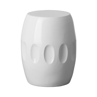 TABOURET DE JARDIN ORION, BLANC H 13 x 18 po