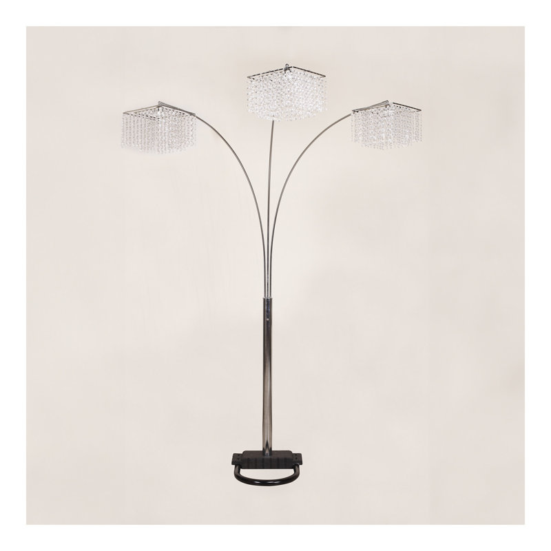 Lampe courbée de salon à arche de cristal de style moderne et luxueux 1pc