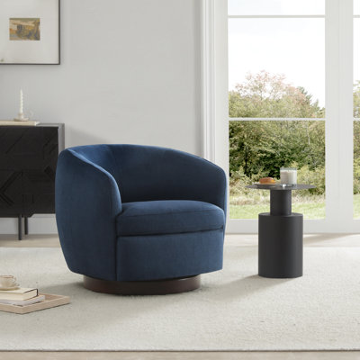 Fauteuil demi-tonneau pivotant rembourré Marcy