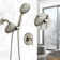 Classic High Pressure Single Handle 6-Spray Patterns Rain Shower Head With Handheld Shower (Valve Included)