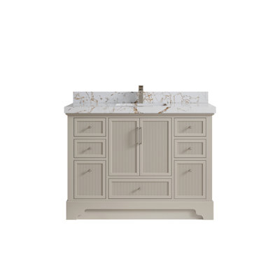 Alys 48'' Single Bathroom Vanity with Quartz Top
