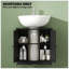 Armoire de salle de bain sous le lavabo de style moderne, armoire de rangement sur piédestal-129202631