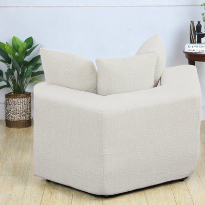 Chaises d'appoint modernes, méridienne modulaire en chenille de 54 pouces pour la maison