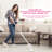 W Home Hand Wash Free Flat Mop Refill, Microfiber Mop Reusable Pads, Gray
