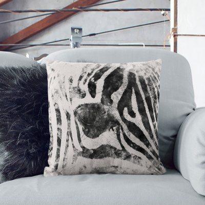 Zebra Vol.1 Watercolour Square Throw Cushion