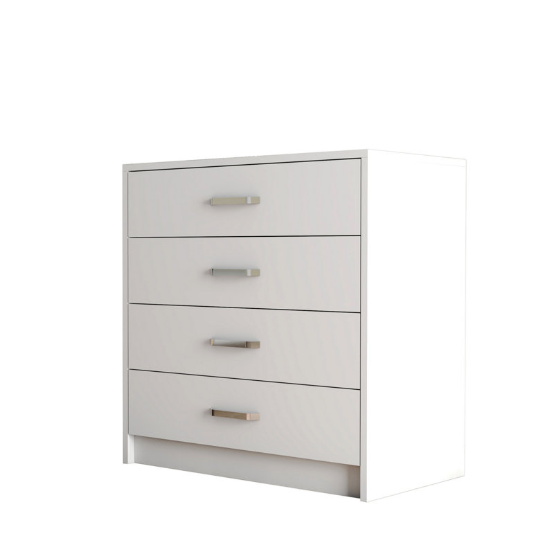 Commode 4 tiroirs l 32 po, Blanc
