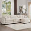 Canapé modulaire à assise profonde et canapé modulaire à 3 places avec repose-pieds-458005012