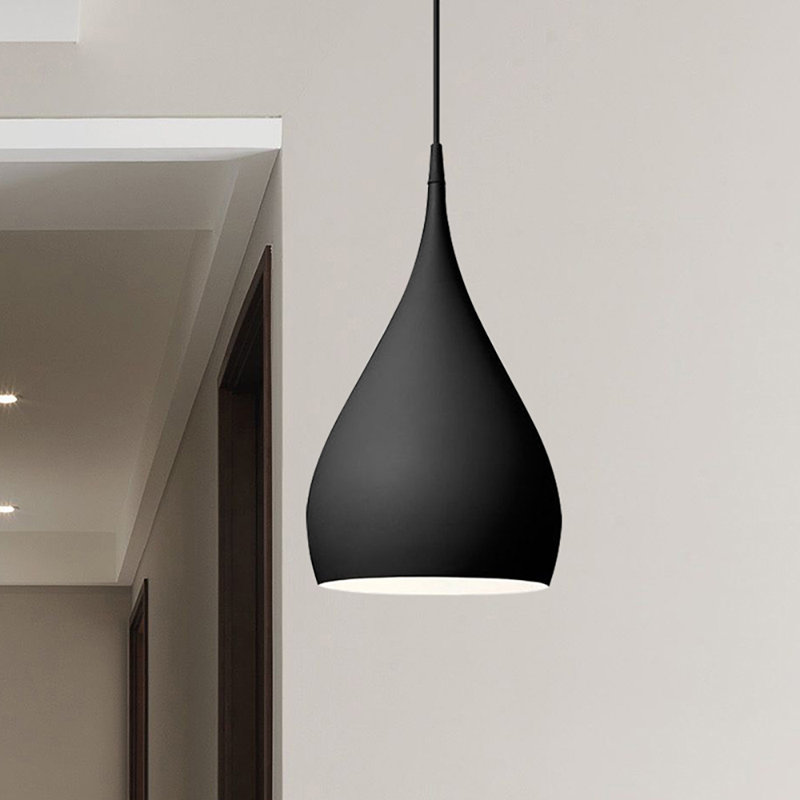 Luminaire suspendu à 1 lumière en forme de goutte