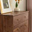 Armoire décorative moderne en bois massif noyer noir pour chambre à coucher