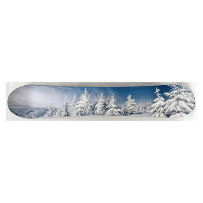 Snowboard with Snow Trees Design Decko-Board Wall Art - 11" x 59"