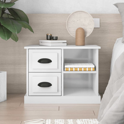 Simlai 60cm W Manufactured Wood Bedside Table