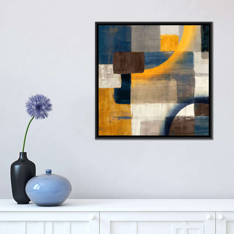«Commencement II», impression sur toile, H 18 po x l 18 po x P 1,5 po, Toile avec cadre noir, Pas de tapis