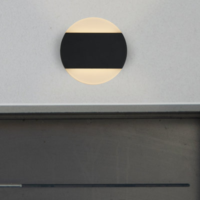 Dakyah Matt Black 15cm H Integrated LED Outdoor Sconce