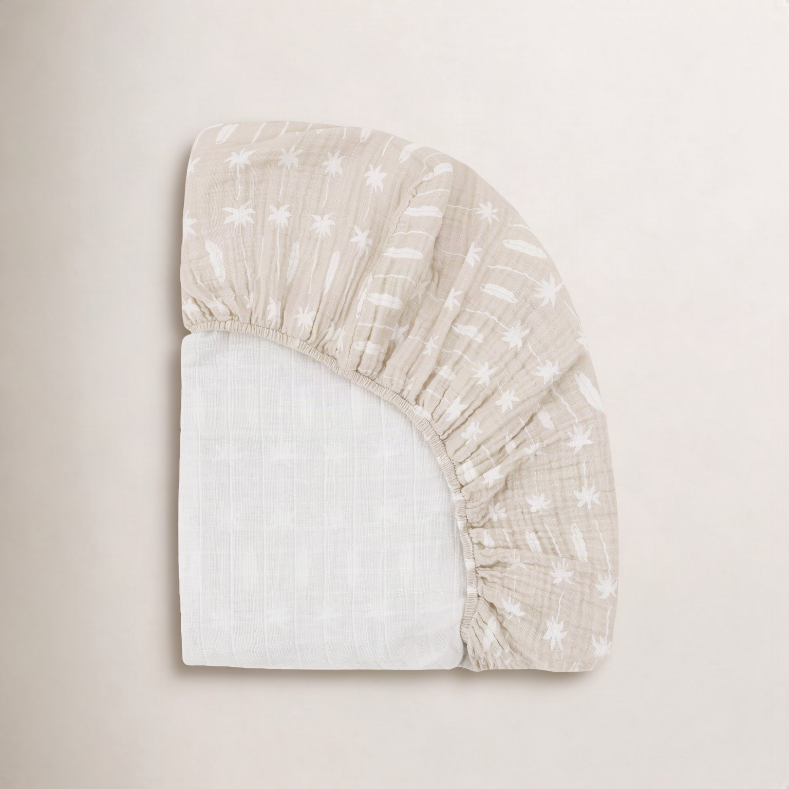 Beach Bum Muslin Midi Crib Sheet