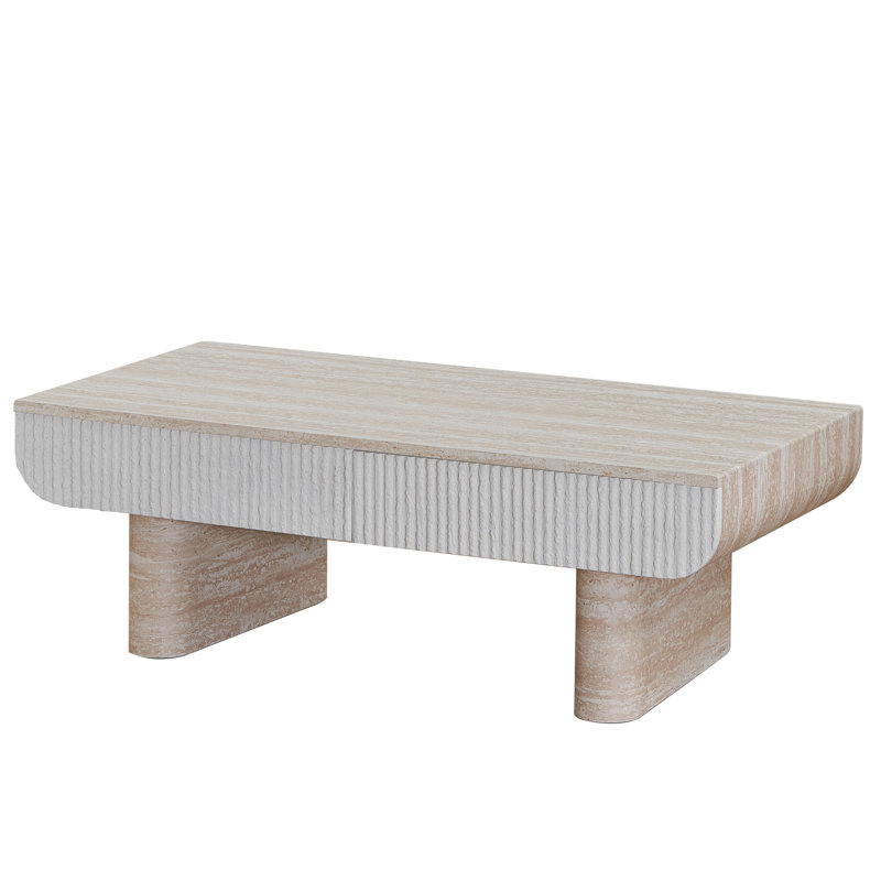Coffee Table With Faux Marble Tabletop (Only Including Table)