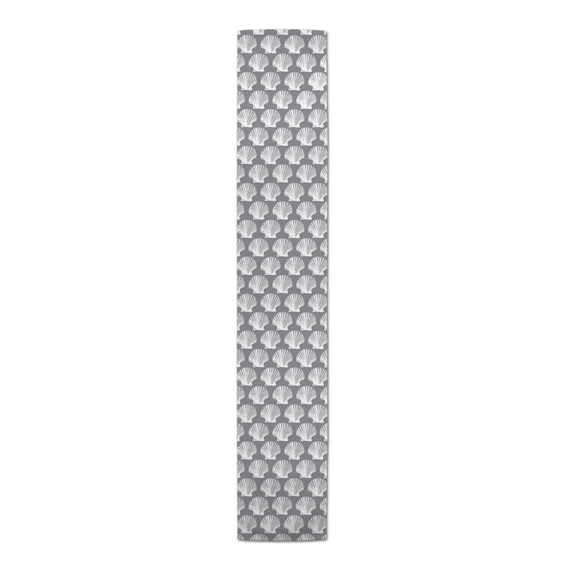 Chemin de table géométrique Amaya, L 72 po x l 16 po, Gris clair