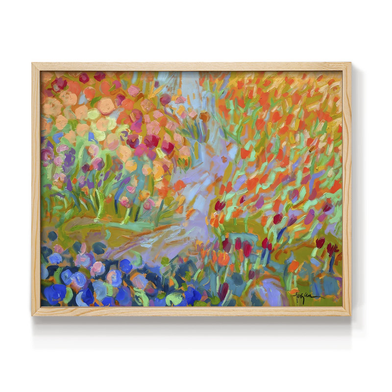 Garden Joy Gifts -Framed Print - Restickable, 8" H x 10" W, Natural