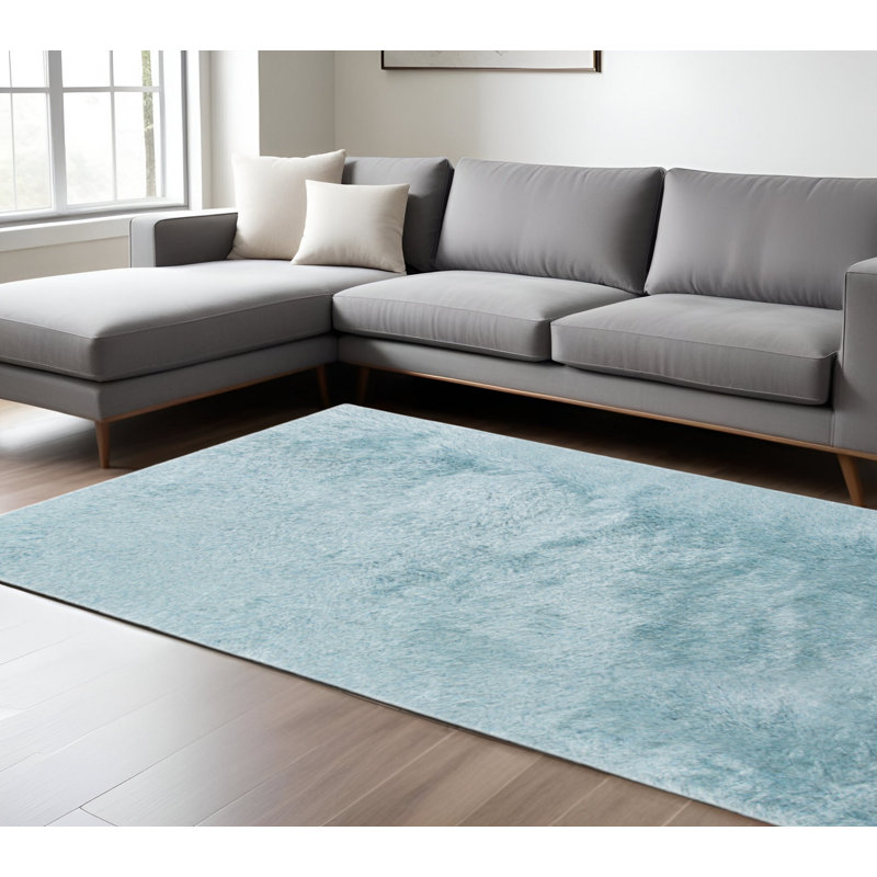 9' X 14' Sky Blue Area Rug