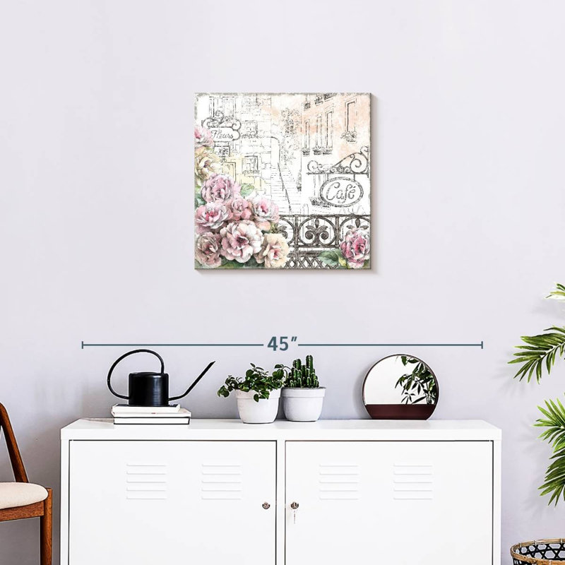 Nicci Paris Roses II, H 20 po x l 20 po