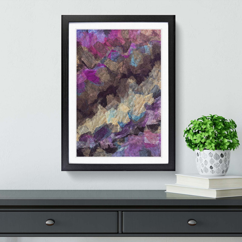 New Day in Abstract - Framed Print, 87cm H x 62cm W x 2cm D, Black Framed