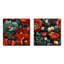 Manervia - Ensemble de 2 collages carrés floraux-101860575-101860574