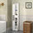 Tall Bathroom Storage Cabinet with Adjustable Shelves, Slim 2 Doors Freestanding Design for Small Spaces and Home Organization