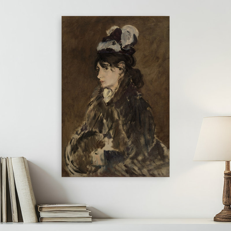Berthe Morisot, vers 1873, portrait abstrait impressionniste contemporain, estampe murale, H 24 po x l 16 po