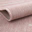 Tapis rayé en polypropylène tissé à la machine en rose / ivoire Wallington-178419689