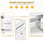 Armoire de salle de bain blanche 60 po avec fonction de fermeture en douceur et lavabo en céramique de fabrication moderne-110263435-110263436