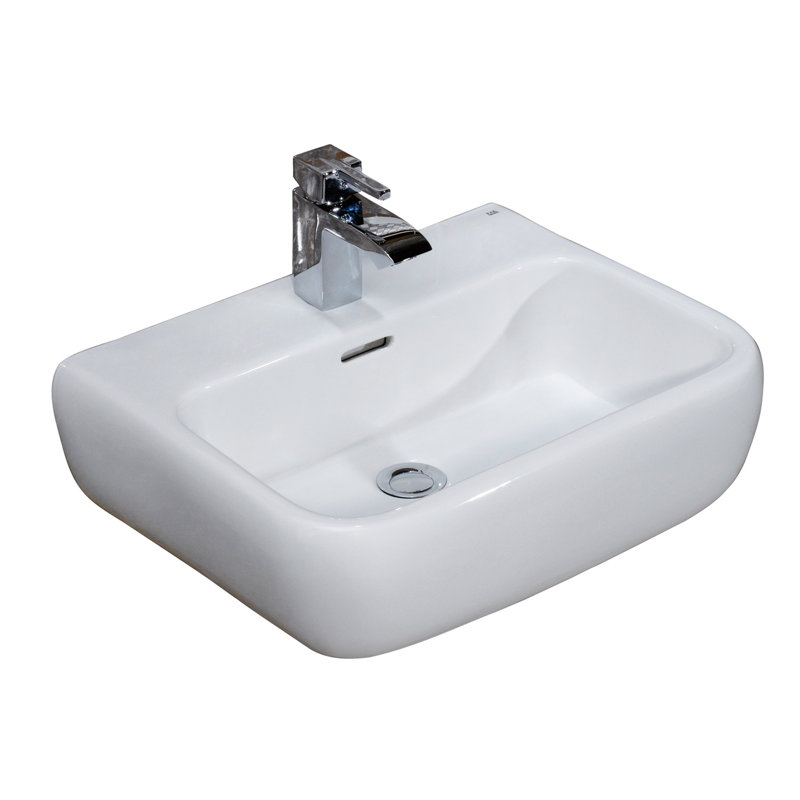 Barclay Metropolitan 13.62'' White Vitreous China Rectangular Bathroom Sink with Overflow
