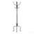 Coat Rack, Hall Tree, Free Standing, 8 Hooks, Entryway, 74"h, Bedroom, Black Metal, Transitional