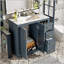 Ensemble de meuble-lavabo autoportant 36 po avec lavabo en céramique 36 po, structure en bois massif et grand rangement-1308309939-1308309938