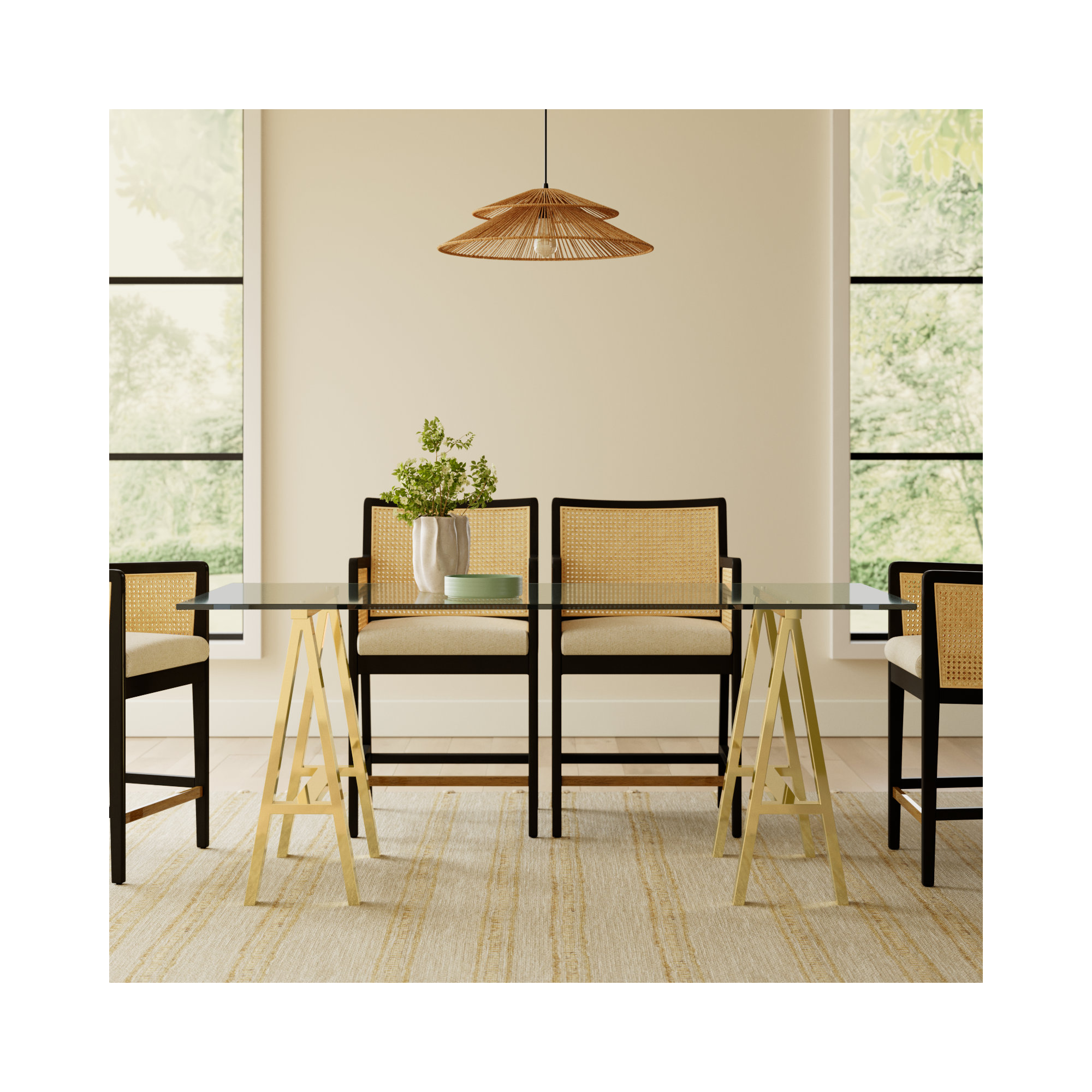 Dita Dining Table, 71W x 36D x 30H, Gold