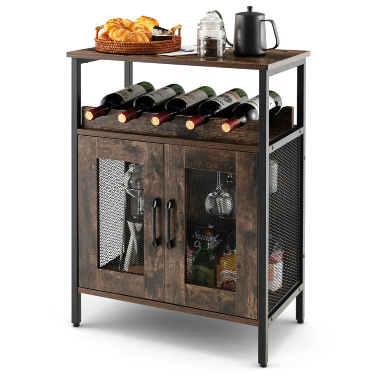 Bar Cart, Liquor Cabinet, Industrial 