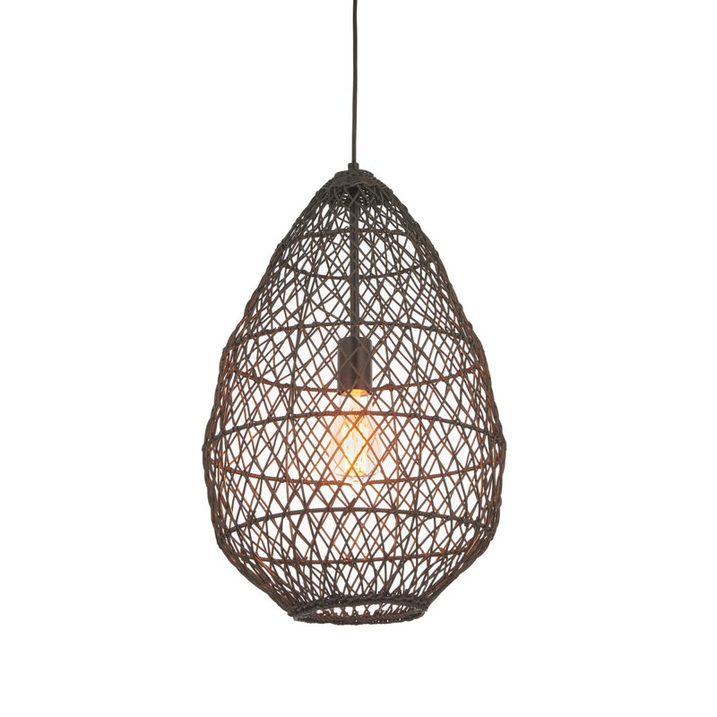 Liang 1 - Light Matt Black Dome Pendant