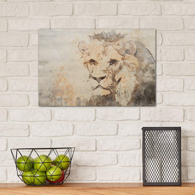 Rustic Lion by Irena Orlov - 1 Piece Wrapped Canvas Wall Art