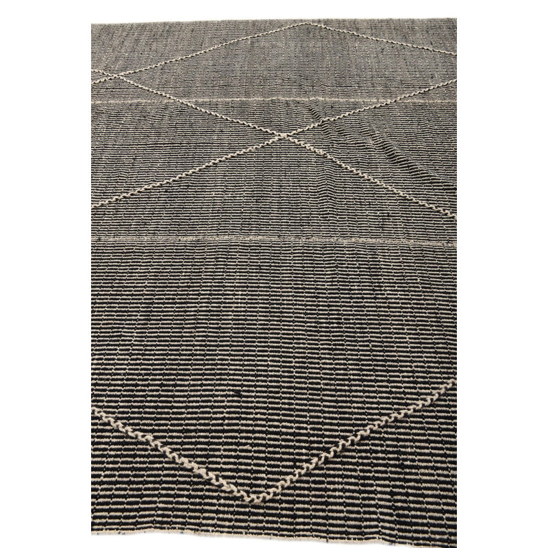 Tapis noir et blanc Outen