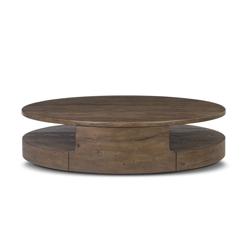 Table basse Mahira - Chêne français récupéré, Chêne français récupéré gris