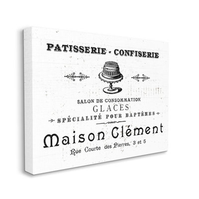 Art rétro sur toile, "Patisserie Bakery" par Lil 'Rue