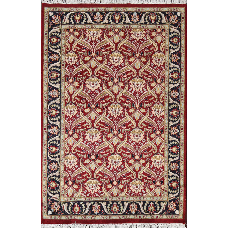 Tapis Aubusson à teinture végétale noué à la main 4 x 6