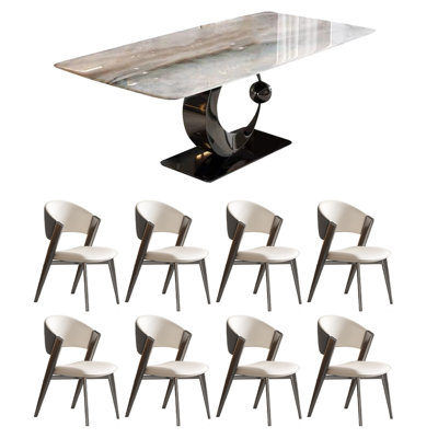 Devoss 8 - Person Pedestal Dining Set